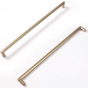 Vicycmc Champagne Bronze Zinc Alloy Solid Cabinet Pulls 12-3/ 5 Inch(320mm) Hole Center, Dresser Cabinet Handles Luxury Cabinet Pull Hardware for Bedroom, Kitchen 6 Pack 2401