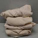 6-Pack Round 90-inch Beige Table Cloths, Solid Stain and Wrinkle Resistant Circular Tablecloth, Premium Plain Weave Polyester Fabric Table Linen Covers for Hotel, Banquet