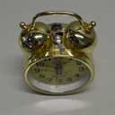 Vintage Alarm Clock, Manual Wind Up Loud Alarm Bell Clock Mechanical Gold Clock for Bedrooms Living Room