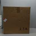 Amazon Basics Dual Compartment Recycling Trash Can with Soft-Close Lid and Removable Liner Buckets, 60 Liters, Rectangular, Grey, Silver