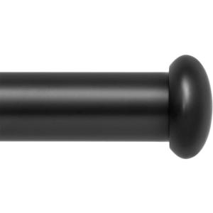 Ivilon Adjustable Window Curtain Rod - Heavy-Duty, Ideal for Living Room, Bedroom - Easy Install, Black 72-144 Inch