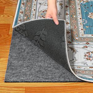 Waterproof Rug Pad 9x12 Ft, 1/8" Thick Under Area Carpet Padding, Non Slip Felt Rug Pads for Hardwood Floors, Protective Underlay Keeps Rugs in Place Without Wrinkles