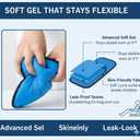 Gel Cold & Hot Therapy Slippers - 360 Full Foot Coverage for Plantar Fasciitis, Neuropathy, and Swelling Relief - Pliable Gel Ice Pack Wrap for Post-Surgery, Chemo, and Sore Feet(Blue, Large)