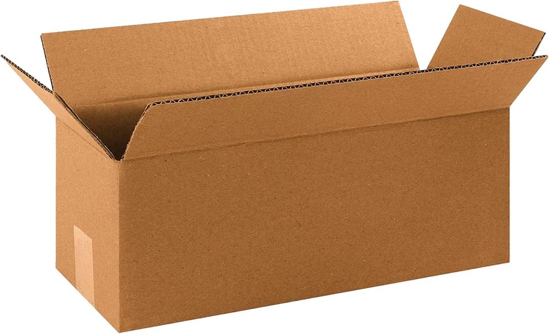 Partners Brand P1666 Long Corrugated Boxes, 16"L x 6"W x 6"H, Kraft (Pack of 25)