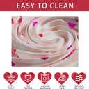 XCHI Watercolor Plaid Love Hearts Flowers Gift Valentine's Day Tablecloth Rectangle Table Cloth Washable Table Covers for Indoor Dining Home Party Decorations 60x84 Inch