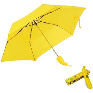 Sun Rain Umbrella UM-Banana Folding Yellow Umbrella UV Protection for Outdoor Activities Fancy Gifts