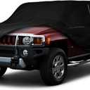 Waterproof Car Cover Replace for Hummer H3 SUV 2005-2008, 420D Oxford Cloth All Weather Classic Car Covers with Zipper Door & Lock for Snow Rain Protection