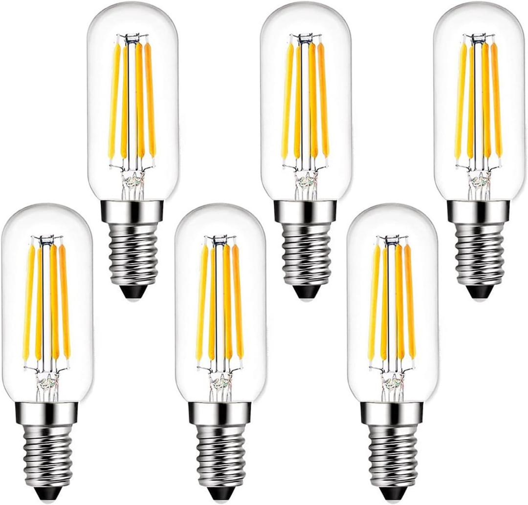 E14 LED Bulb Dimmable European Base 40 Watt Equivalent 400LM Soft White 3000K, Vintage LED 4W E14 Light Bulb, 6 Pack