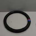 Alcantara Luxury Steering Wheel Cover 14.5" to 15" Fit - Anti-Slip Comfort Grip, Durable Soft Suede-Feel Luxury Material for Men Drivers | Fits Sports Cars, Luxury Cars, Sedans, SUVs and EV (Race Track Style, Black (red mark))