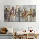 New York City Wall Art - Modern Abstract Wall Art for Living Room, Office & Bedroom Cityscape & Paintings for Bedroom brooklyn bridge Wall Art Pictures Wall Decor Chicago Artwork for Walls,  Size: 58"L x 29"W