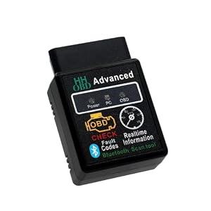 lekiliky Car OBD2 Bluetooth Diagnostic Tool, Convenient Reset and Clear Fault Codes Device, Engine Light Eliminates Scanner, Universal for iOS & Android & Windows (Black)