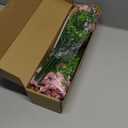 DUYONE Artificial Flowers Outdoor,UV Resistant Realistic Garden Artificial Plants,Bright 8 Bundles No-Fade Veranda Fake Faux Flowers,for Porches Patios Walkway Gardens Decor-Pink