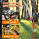 SISUPASSIE 20FT Reach Tree Trimmer, Telescoping Pole Saw with 3-12FT Extension Pole, Manual Tree Pruner Extendable for Yard, Garden, Patios