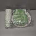 175Pcs Gingham Party Supplies for 25 Guests Scalloped Plates and Napkins set Green and White Paper Plates Disposable Plaid Cocktail Napkin Checkered Dinner Party Set Cutlery for Baby Shower Wedding