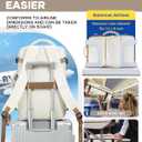 Travel Laptop Backpack For Women Men,Carry On Backpack,Airplane Travel Essentials For Women,Personal Item Travel Bag Laptop Work Backpacks,Beige Brown, Large Standard
