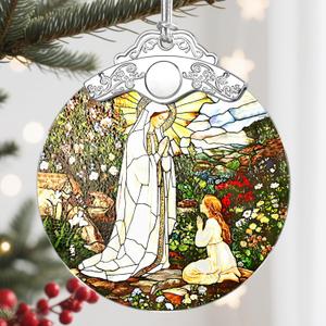 Christmas Ornaments, Christmas Tree Ornaments, Stained Glass Religious Ornament, Catholic Home Decor, Holiday Presents, Religious Gifts, Faith Gift for Christian, Gift Idea - Lady of Lourdes (Virgin Mary)