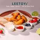 LEETOYI Mini Ceramic Ramekins Souffle Dishes 1.5 OZ, Small Dipping Bowls, Sauce Dip Bowls for Kitchen Serving Sauce Condiments, Oven & Microwave Safe, Set of 6, White