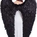 Jenaai Large Angel Wings, Feather Wings Halloween Costume for Women, One Size