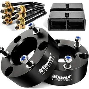 3" Front & 2" Rear Full Suspension Leveling Lift Kit with Strut Spacers & Rear Lift Blocks, Compatible with 2007-2024 Chevy Silverado 1500/GMC Sierra 1500 (2WD/4WD) - Complete Suspension Height Kit