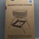 ANGELBLISS 3 in 1 Baby Bassinet, Rocking Bassinets Bedside Sleeper with Calming Motion, Portable Nest for Newborn Infant, Breathable Mesh (Khaki)