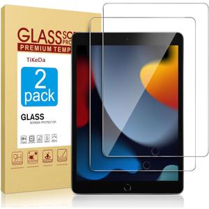2 Pack Screen Protector for iPad 9th 8th 7th Generation 10.2 Inch,Tempered Glass Film for iPad 9 8 7 (2021/2020/2019),Case Friendly & Apple Pencil Compatible