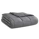 Weighted Blanket Queen Size (Dark Grey, 60''x80'' | 25 lbs) Cooling Breathable Heavy Blanket with Glass Beads for Adults