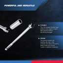 NEIKO 00206A 1/2" Breaker Bar, 1/2-Inch Drive 24-Inch Breaker Bar, Flex Head Chrome-Moly Cr-Mo, Lug Nut Wrench, Tire Bar, Cheater Bar