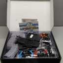 AGM MASTECH 18.7ft Slot Car Race Track Set,4 Official Licensed Light-Up Cars, Steering Wheel&Paw Controllers, Adjustable Speed, 4 Flashing Loop Tracks, Dual Power Modes, for Kids 8+, Family Racing Fun