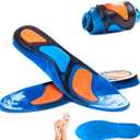 Massage Insoles Women Men Gel Insoles Stimulating Yonnquan Acupoint Relieve Your Sore Feet 3D-Xpain-Plus with Cushion Shock Absorption Work Boots Long Sports Standing Pressure Relief UK5-13