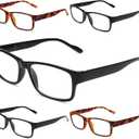 Gaoye Reading Glasses Men/Women, Eyeglasses, Blue Light Readers for Men/Women, Computer Eye Glasses, Cheaters (B2 Turtle Mix)