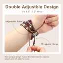 JR.DM Boho Beaded Band Women for Fitbit Versa 4/Versa 3/Sense 2/Sense Bands Natural Stone Bracelet Adjustable Handmade Braided Strap Smartwatch Replacement Wristband