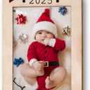 Babys First Christmas Ornament 2025 Girl And Boy - Wooden Portrait Picture Frame Ornaments For Tree - My First Christmas Ornament - Photo Frame Ornaments - Baby's First Christmas Gifts 2025