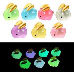 10 x 14 PCS Easter Mini Rabbits Bulk Resin Bunny Figurines for Miniature Landscape Garden Aquarium Potted Accessories Home Prank Game Dollhouse Decor