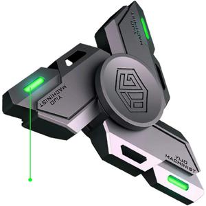 Fidget Spinners, Fidget Spinner Gifts for Adults, Stress Anxiety ADHD Relief Figets Toy, Metal Finger Hand Spinner Toy with Luminous Light, Spinner Absorb Solar Light Then Release in Dark (Grey)