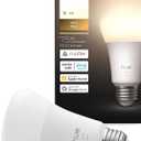Philips Hue Smart LED A19 Bulb 1-Pack, Warm White Light 2700K, E26 Base, 10.5W, 1100 Lumens, Dimmable, Works with Alexa, Google Assistant, and Apple Home