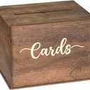 Cregugua Large Card Box 12"x 9"x 9" Rustic Wooden Card box Gifts Card Box for Wedding Birthday Baby Shower Graduation Party