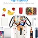 DALINDA Lunch Bag Lunch Box for Women Men,Cute Strawberry lunchbag Reusable Insulated Lunch Tote Bag