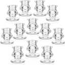 Glass Candlestick Holders, 12PCS Table Candle Holders Bulk for Table Centerpiece, Clear Candle Sticks Holder for Wedding, Christmas and Festival Decoration