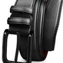 Leather Dress Belts for Men,Casual Business Wearing for Jeans,Suits, Belts Width 1 3/8"