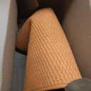 Bathroom Rugs Non Slip Washable, Super Absorbent Thin Bath Mat Small Quick Dry Low Pile Bathroom Rug, Orange 20"x30"