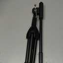 Stage Rocker Foldable Tripod Low-Profile Mic Boom Stand - Height Extending from 9.6'' to 16.9'', w/Adjustable Telescoping Arm Up to 9'', Lightweight/Convenient, Black, Powered by Hamilton(SR610121B)