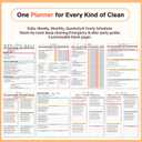 ADHD Cleaning Planner, Dry-Erase Sleeve + Paper Pages, Removable Ring Binder, Daily,Weekly,Monthly Plans, Cleaning Schedule and Checklist, ADHD Planner for Adults Women