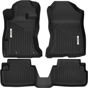 OEDRO Floor Mats for 2018-2023 Subaru Crosstrek / 2018-2023 Impreza, Custom Fit for Subaru Crosstrek Accessories TPE All Weather Waterproof Car Floor Mats, Black, 
