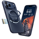 TORRAS for iPhone 17 Pro Max Case, 360 Magnetic Stand, [Fit for MagSafe] [4X MilitaryGrade Protection] Slim Case for iPhone 17 Pro Max, 6.9", Translucent Deep Blue, Ostand O3 Fitness Series