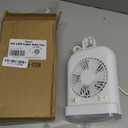 Facon 12V DC Light Combo for Pop Up RV Camper - 2-Speed Fan With Independent Switch, Extendable Cord, Male Plug, Holding Bracket