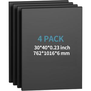 4 Pack Foam Board 30"x40", 0.23 Inch Thickness Black Poster Board, Double-Sided Acid-Free Foam Core Board, Large Lightweight Polystyrene Mat Board for Painting, Display, Craft & School Projects