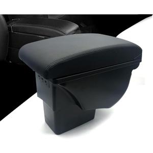 Armrest Box for KIA Soul Models 2010 2011 2012 2013 Double Layer Car Interior Storage Center Console with 3 USB Port Black