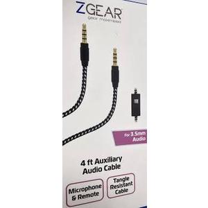 Z Gear 4ft Auxillary Audio cable For 3.5mm Audio