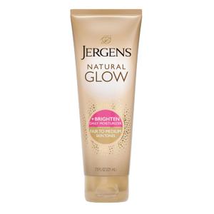 Jergens Natural Glow Self Tanner Body Lotion, Sunless Tanning, Fair to Medium Skin Tone, Daily Moisturizer with Coconut Oil, Vitamin E and Antioxidants, 7.5 Oz