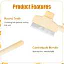 Cat Flea Comb, Pet Hair Removal Brush with Release Button Cat Comb for Short & Long Hair Gentle Deshedding for Cats and Dogs Grooming Supplies (Yellow)